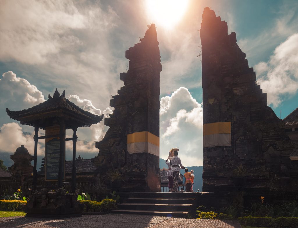 Entrance to the Hindu temple. Bali, Indonesia